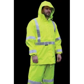 598RJHL MCR Class 3,Breathable Polyester/Polyurethane Jacket,2" White Vinyl