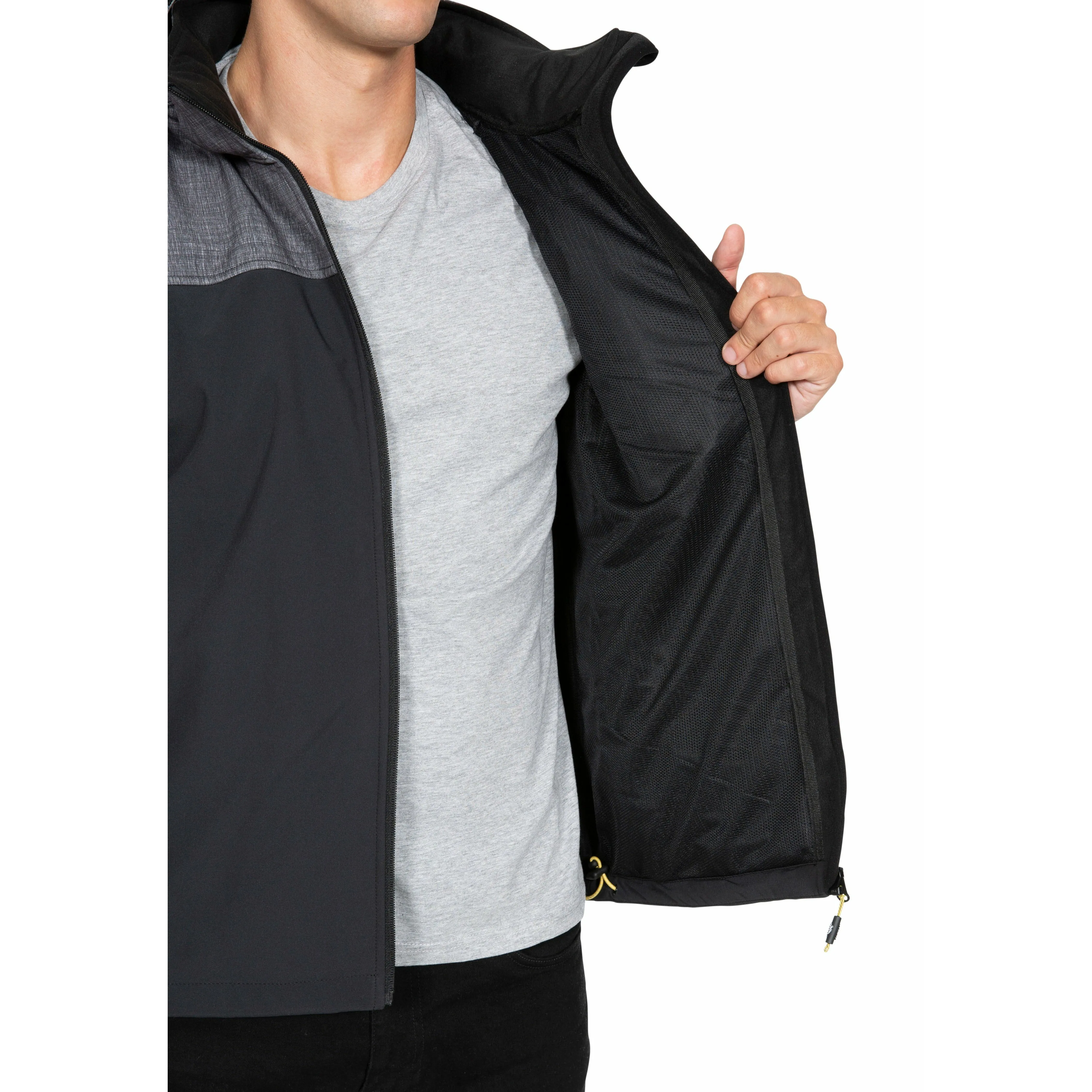 Abbott Men's Breathable Softshell Jacket in Dark Grey Marl