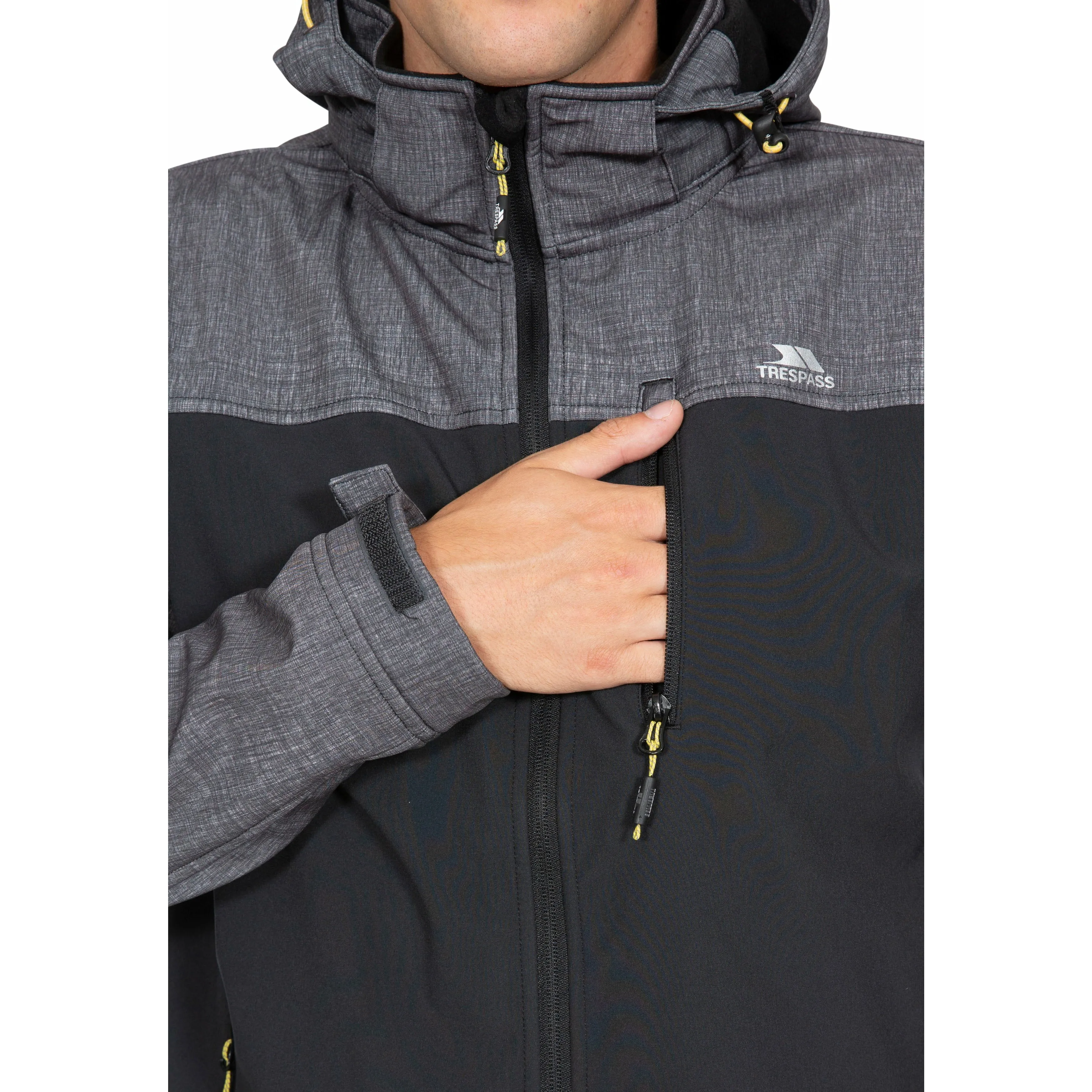 Abbott Men's Breathable Softshell Jacket in Dark Grey Marl