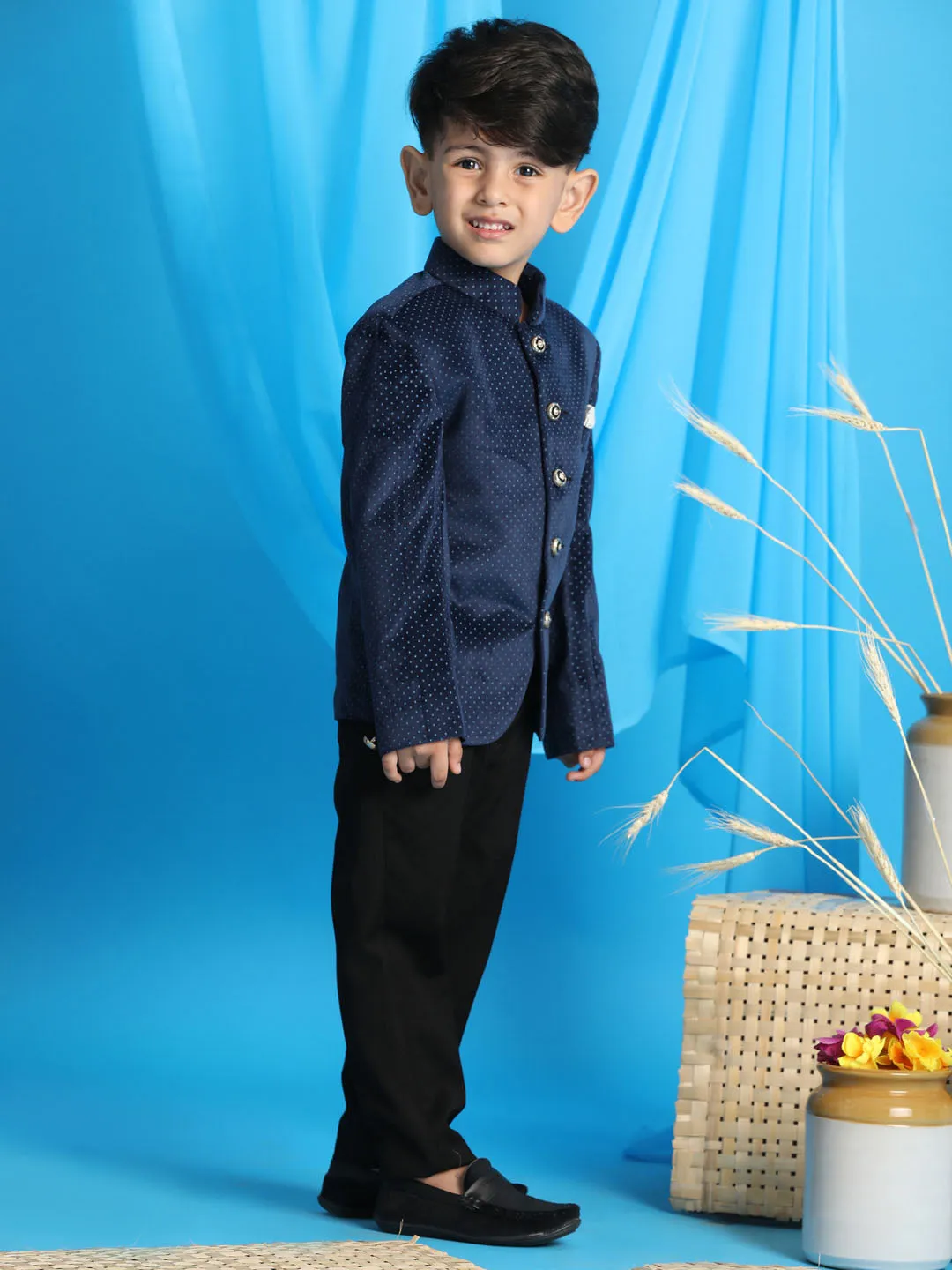 Boy's Blue Jodhpuri - Vastramay Boys