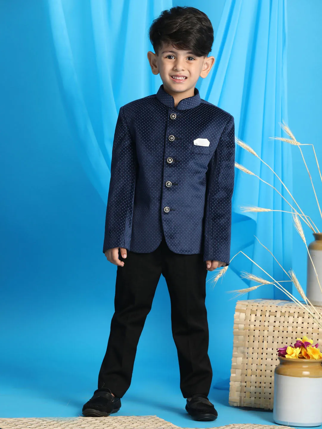 Boy's Blue Jodhpuri - Vastramay Boys