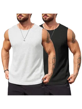 Casual 2 Pack Waffle Tank Tops (US Only)