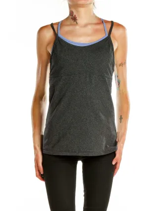 Charcoal Gray Strappy Tank Top