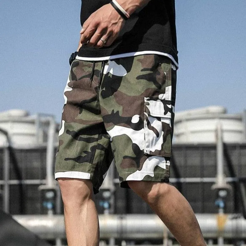 Drawstring Loose Half Cargo Pants