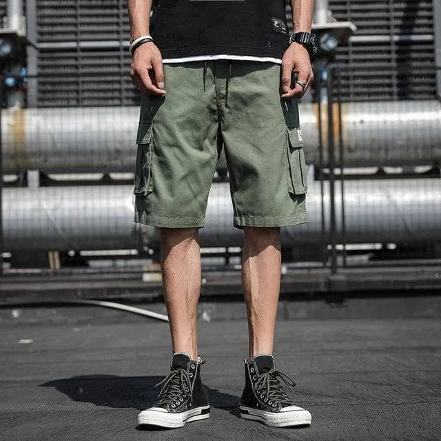 Drawstring Loose Half Cargo Pants