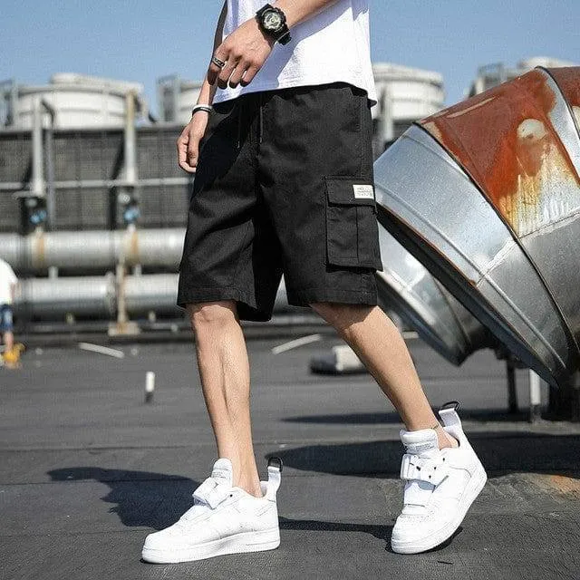 Drawstring Loose Half Cargo Pants