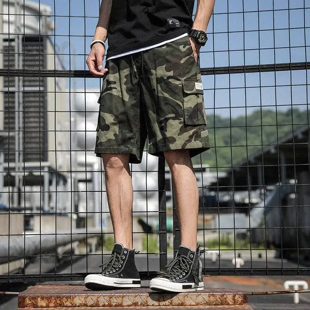 Drawstring Loose Half Cargo Pants