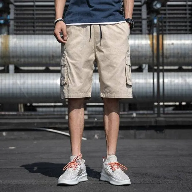 Drawstring Loose Half Cargo Pants