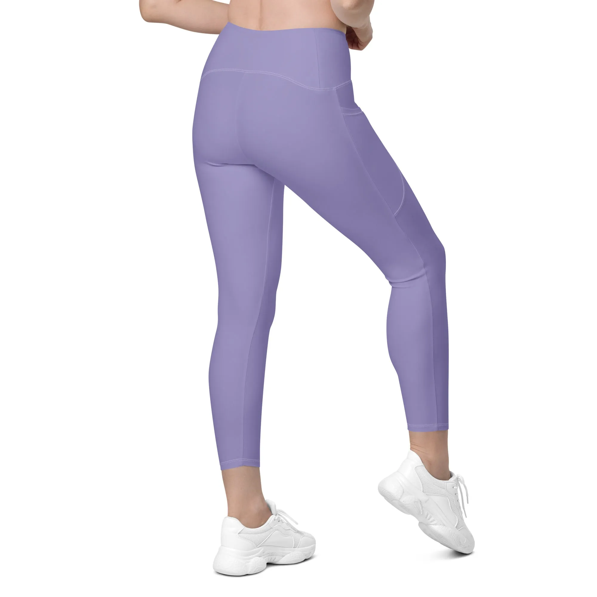 Lavender Purple Leggings With Pockets