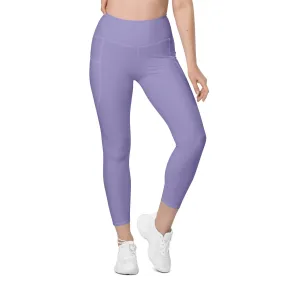 Lavender Purple Leggings With Pockets