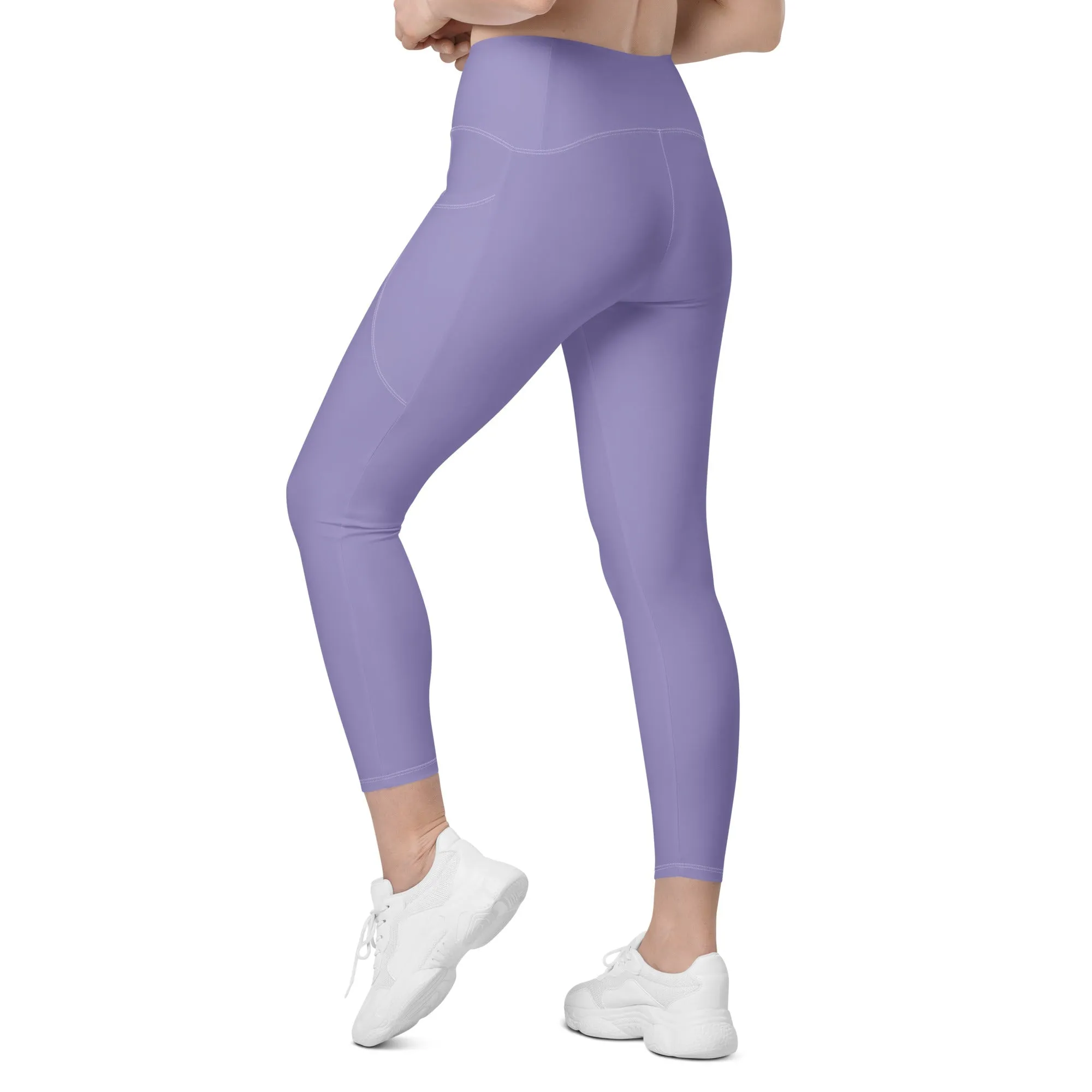 Lavender Purple Leggings With Pockets