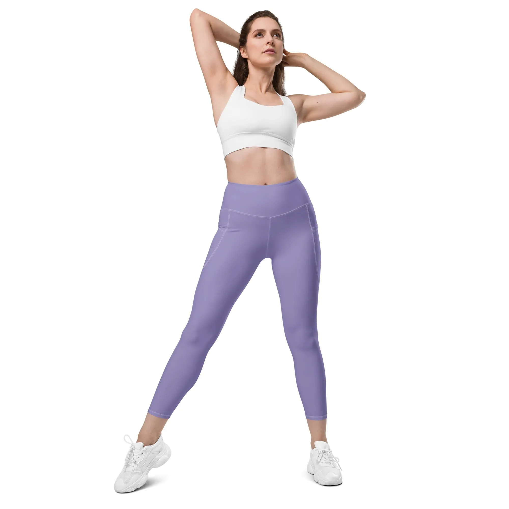 Lavender Purple Leggings With Pockets