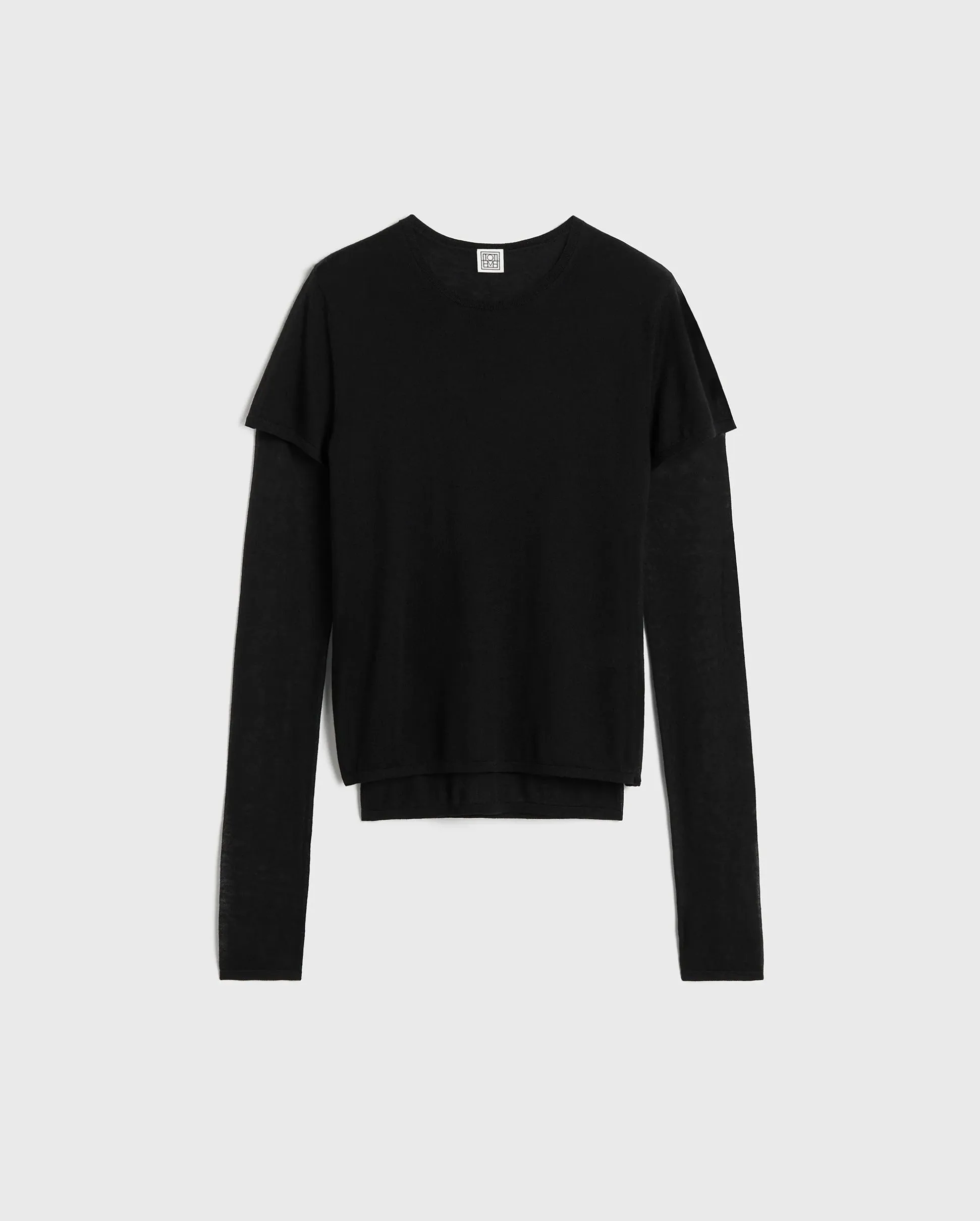 LAYERED KNIT TEE / BLACK