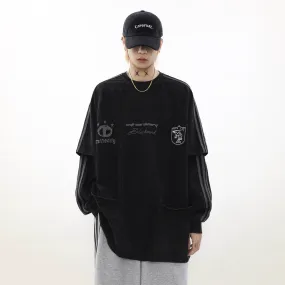 Layered Look Long-Sleeve Tee