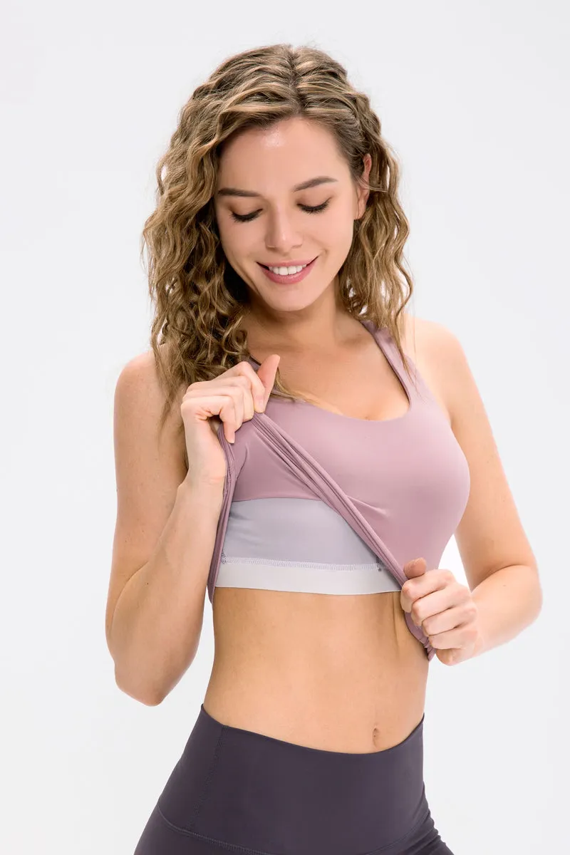 Longline Crop Tops Built in Bra