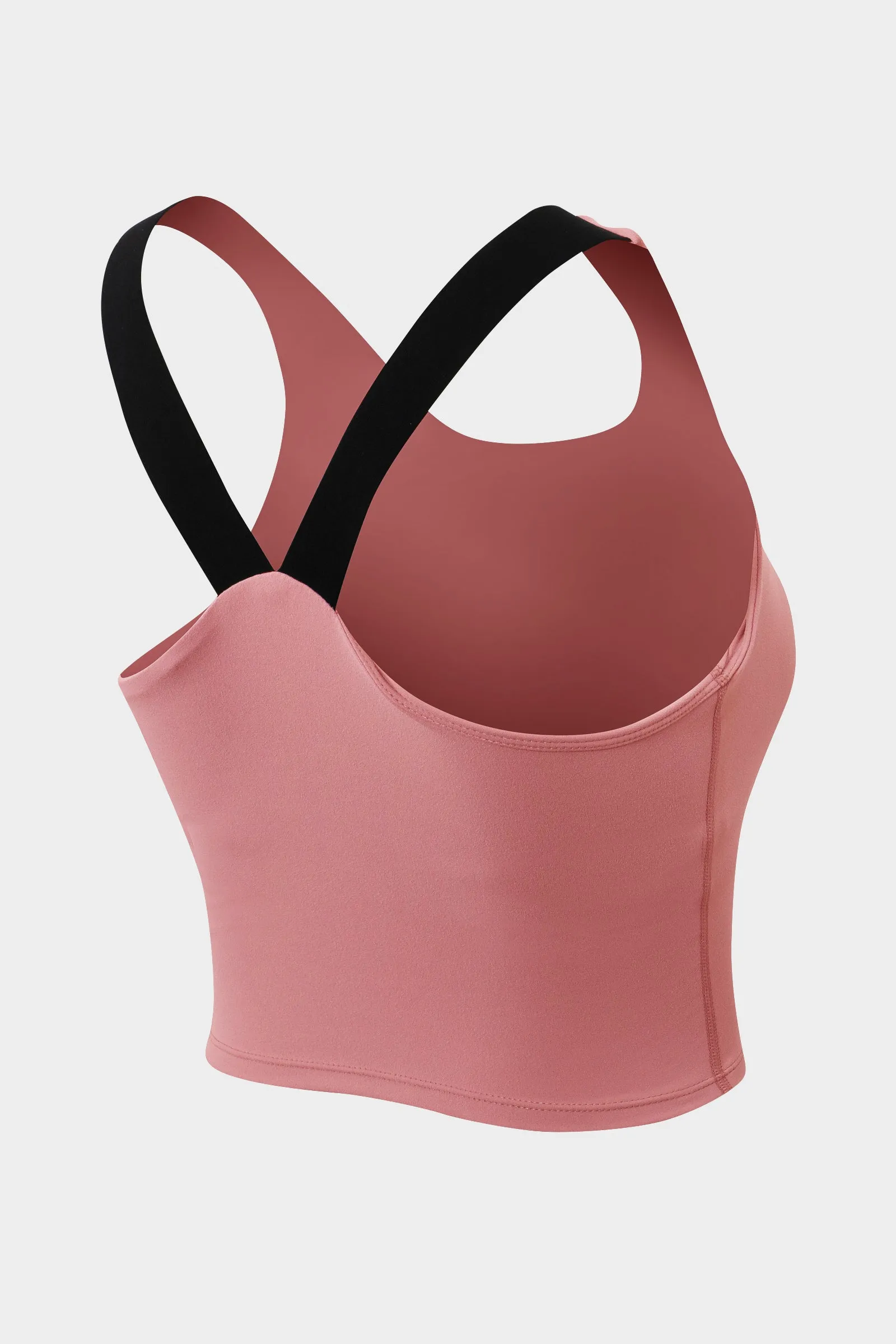 Longline Crop Tops Built in Bra