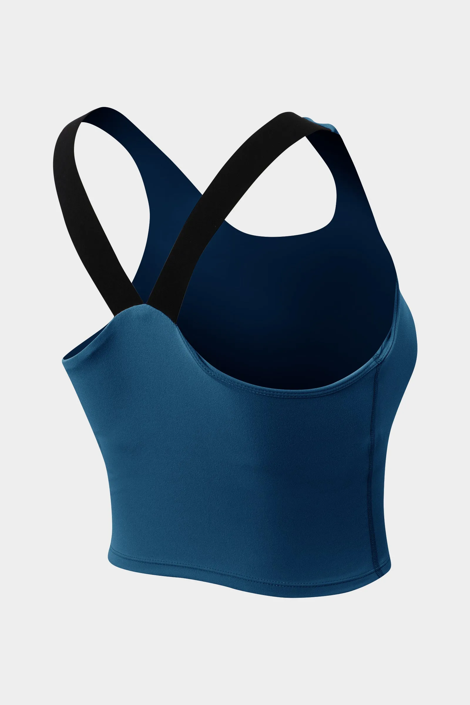 Longline Crop Tops Built in Bra