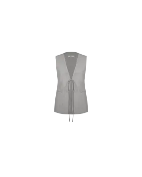 LOU TIE VEST GREY CHECK