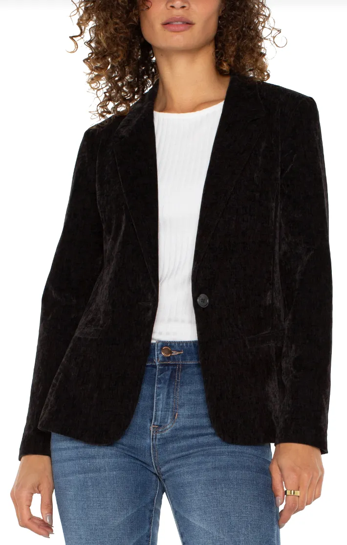 LVRP Velvet Blazer-Black