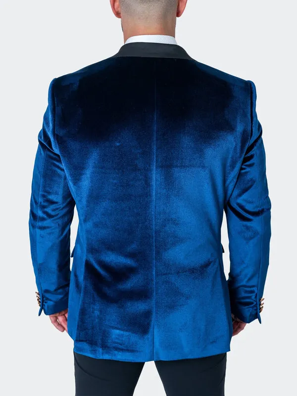 Maceoo Blazers.Maceo | Blazer Tesla Velvet Blue