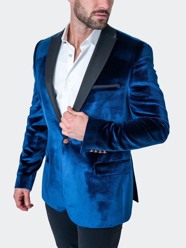 Maceoo Blazers.Maceo | Blazer Tesla Velvet Blue