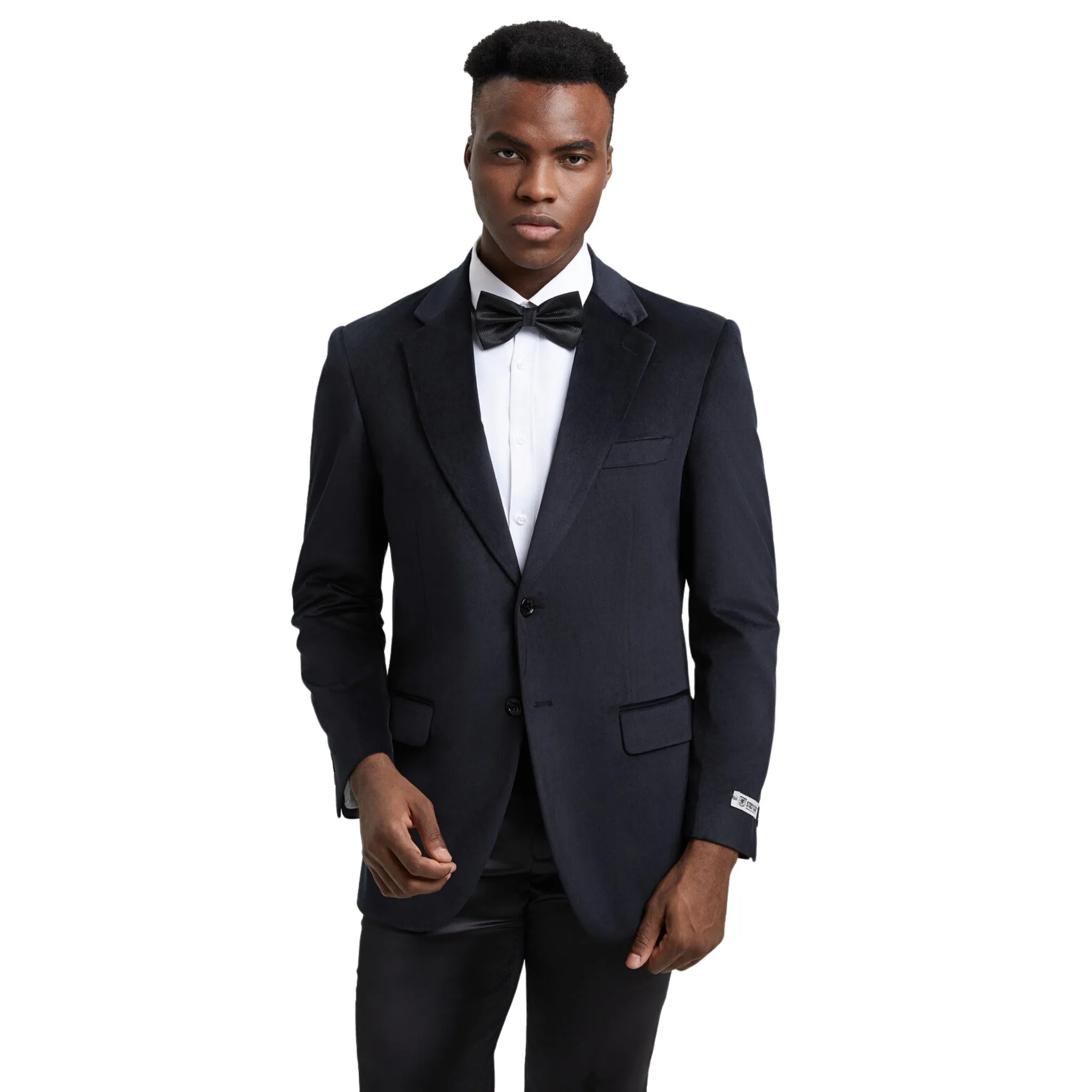 Men's Classic Black Velvet Blazer for Formal Affairs