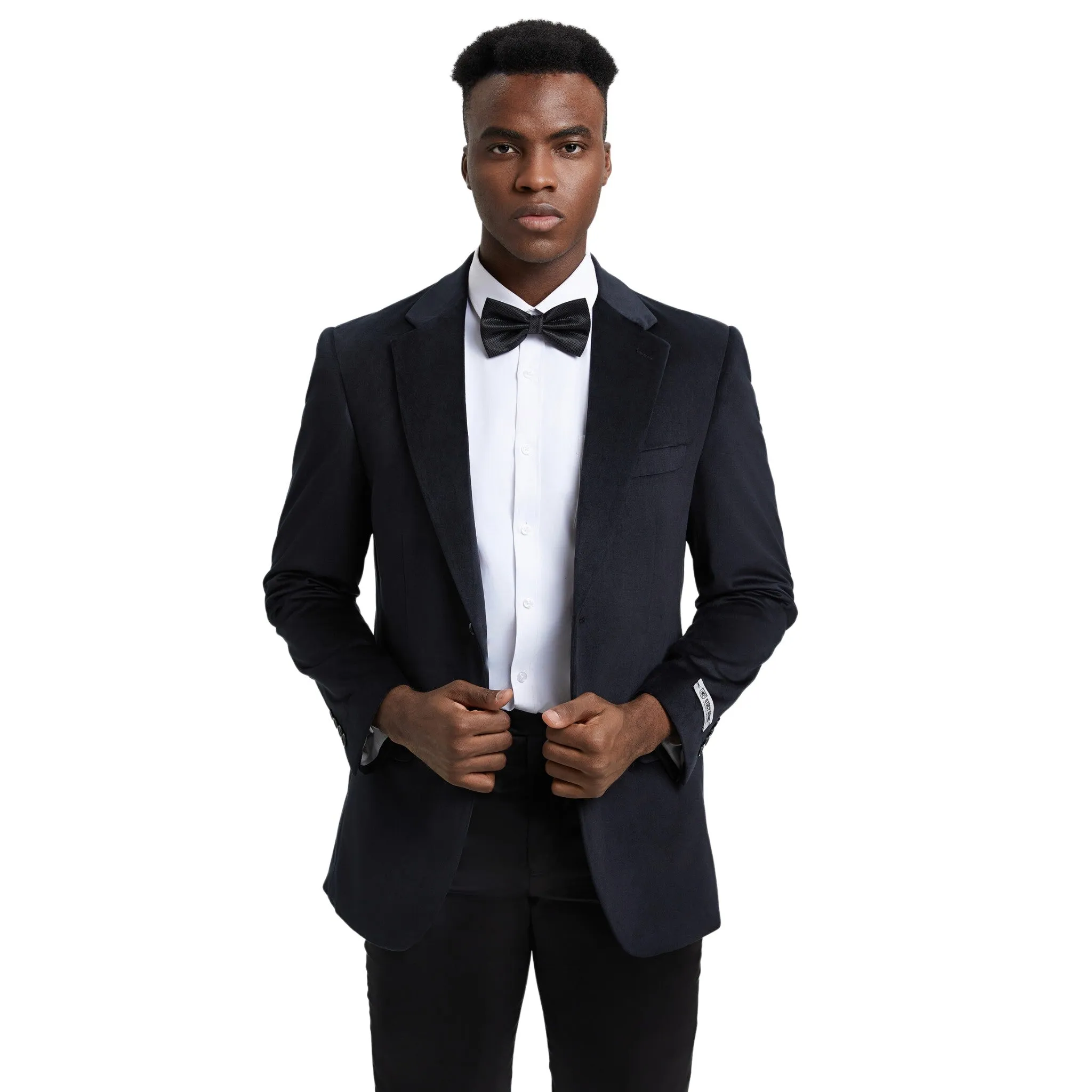 Men's Classic Black Velvet Blazer for Formal Affairs