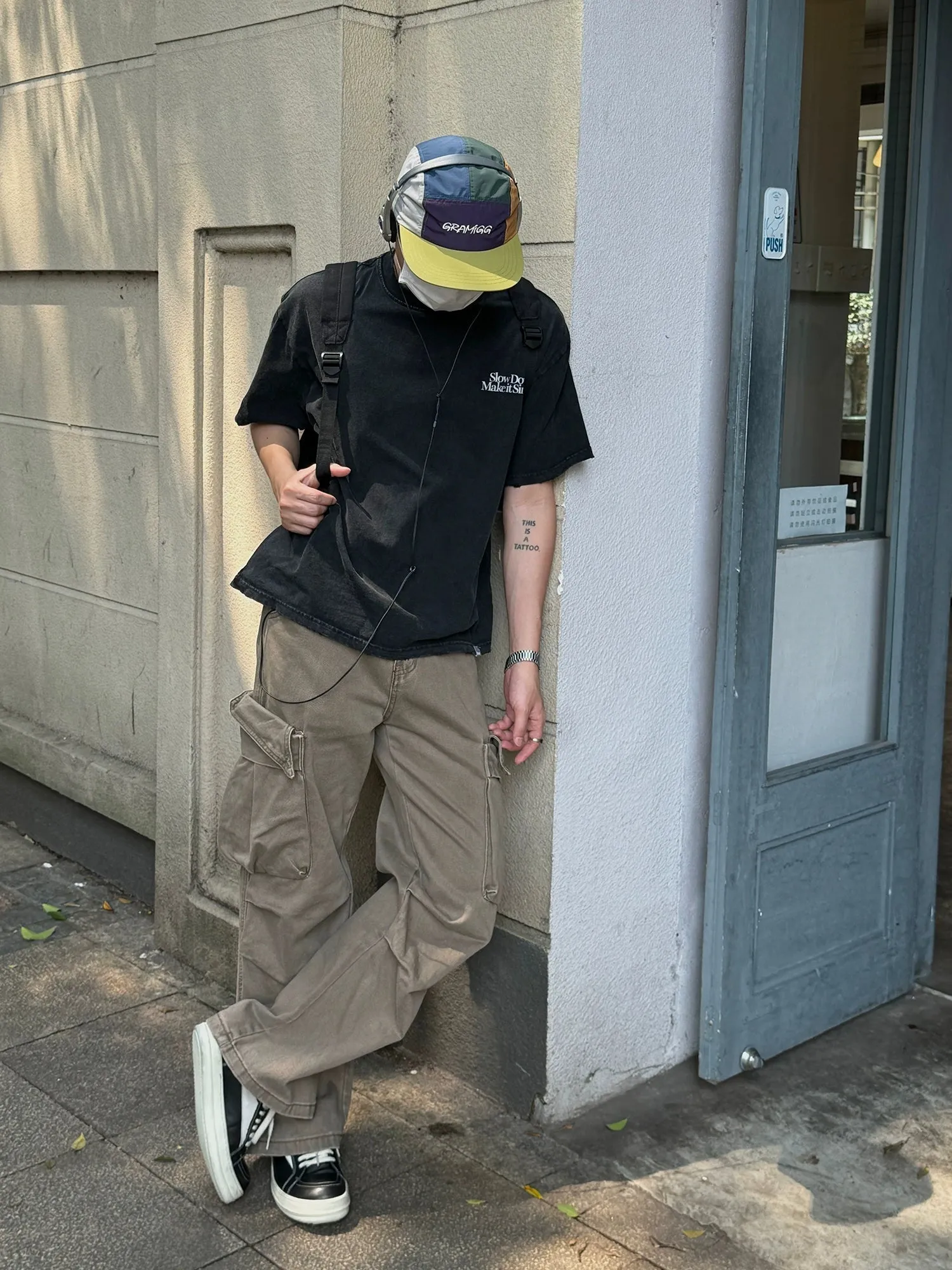 Nine Faded Oversized Pocket Cargo Pants