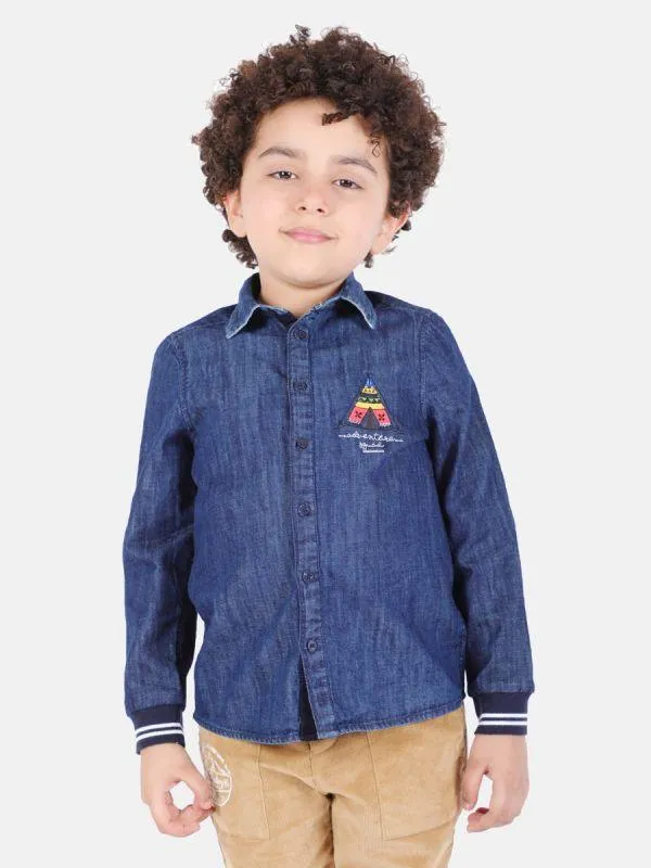 One Friday Dark Blue Denim Adventure Shirt