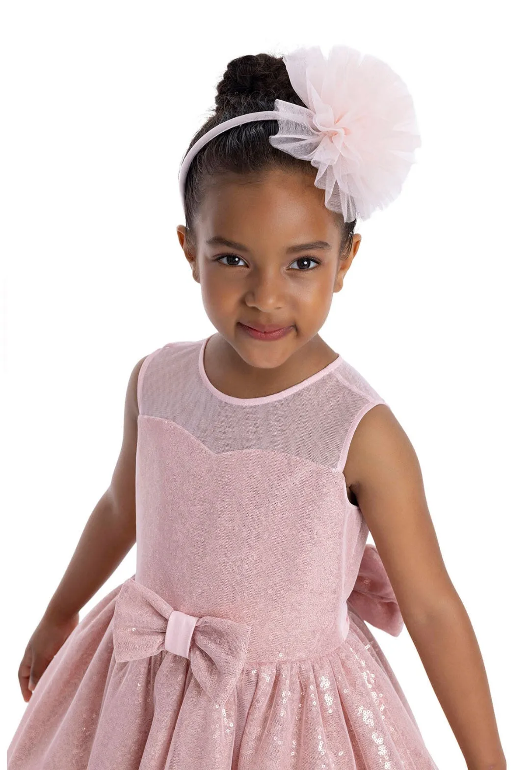 Powder Heart Neckline Girl Child Dress