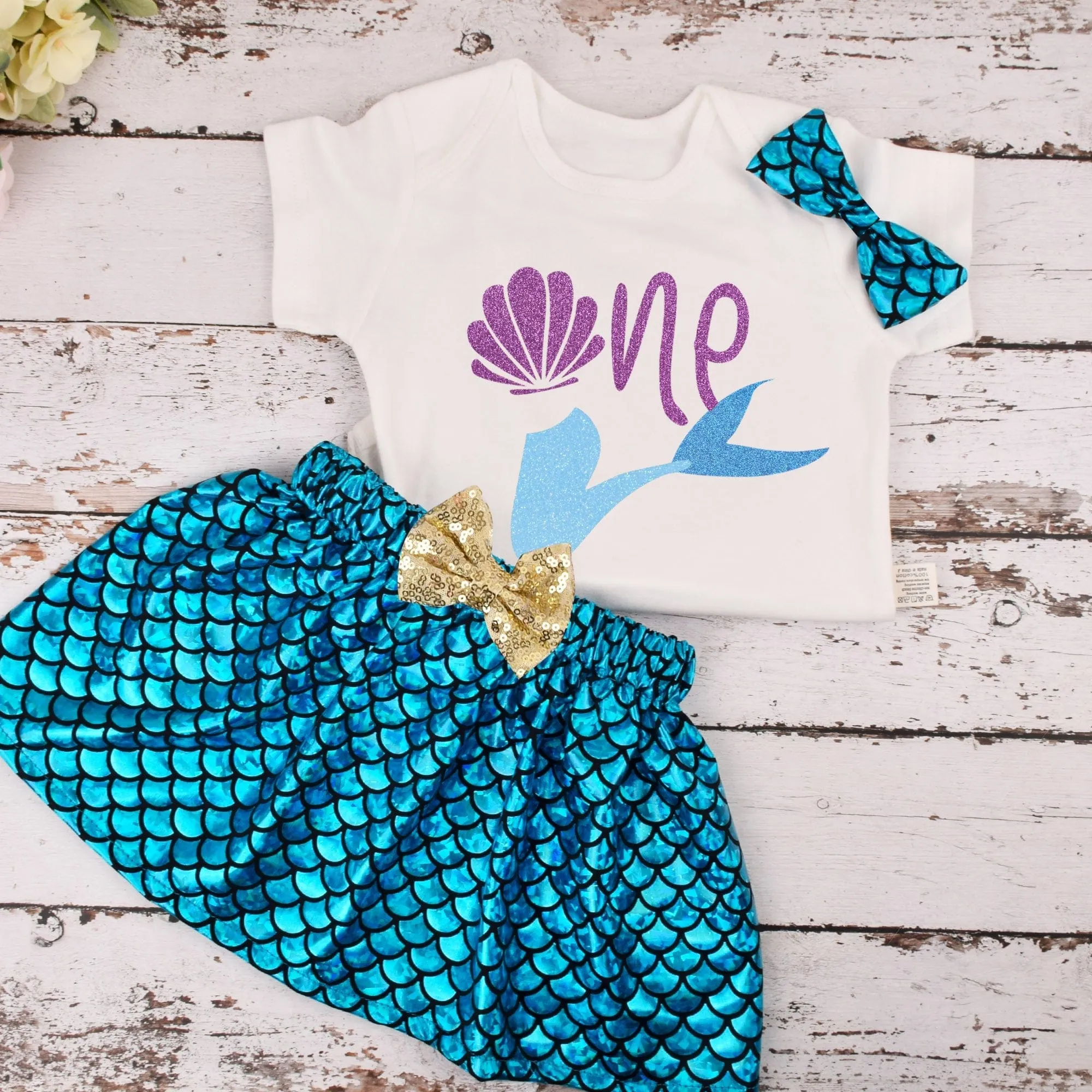 "My Mermaid Birthday Girl" Tutu 3PC Set