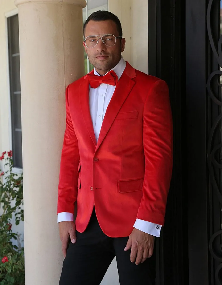 Red Velvet Party Blazer