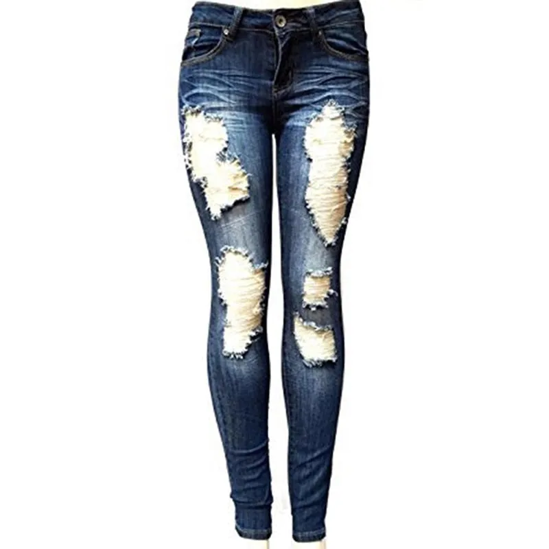 Skinny Hole Ripped Jeans