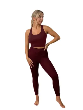 Soft Compression Wine Bra Crop