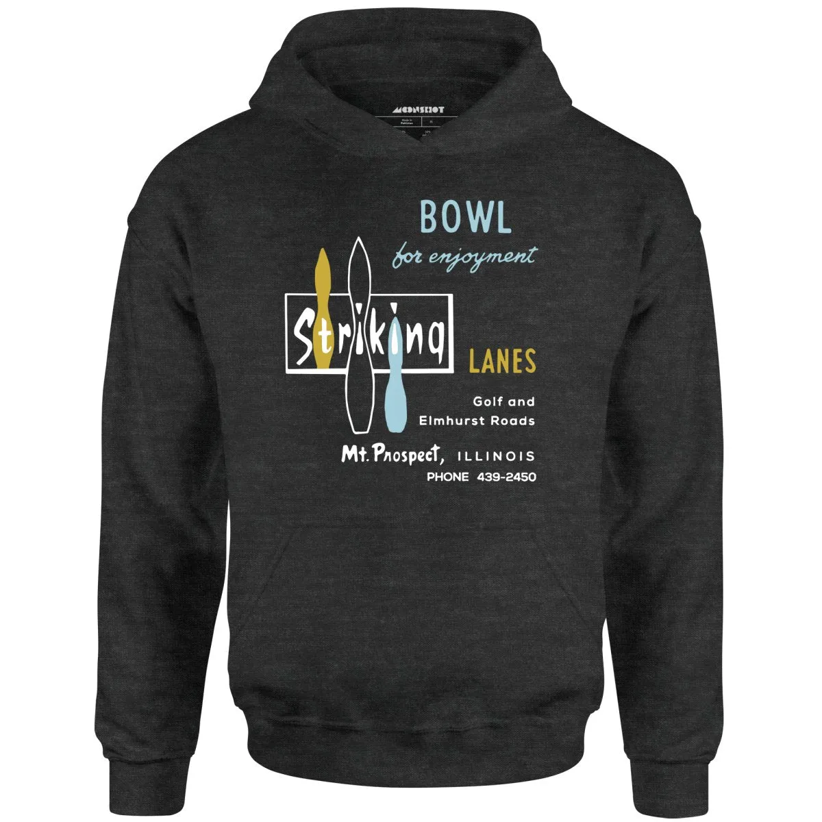 Striking Lanes - Mt. Prospect, IL - Vintage Bowling Alley - Unisex Hoodie