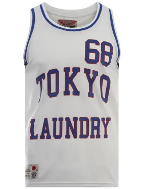 Tokyo Laundry Tokyo Bulls ivory basketball vest