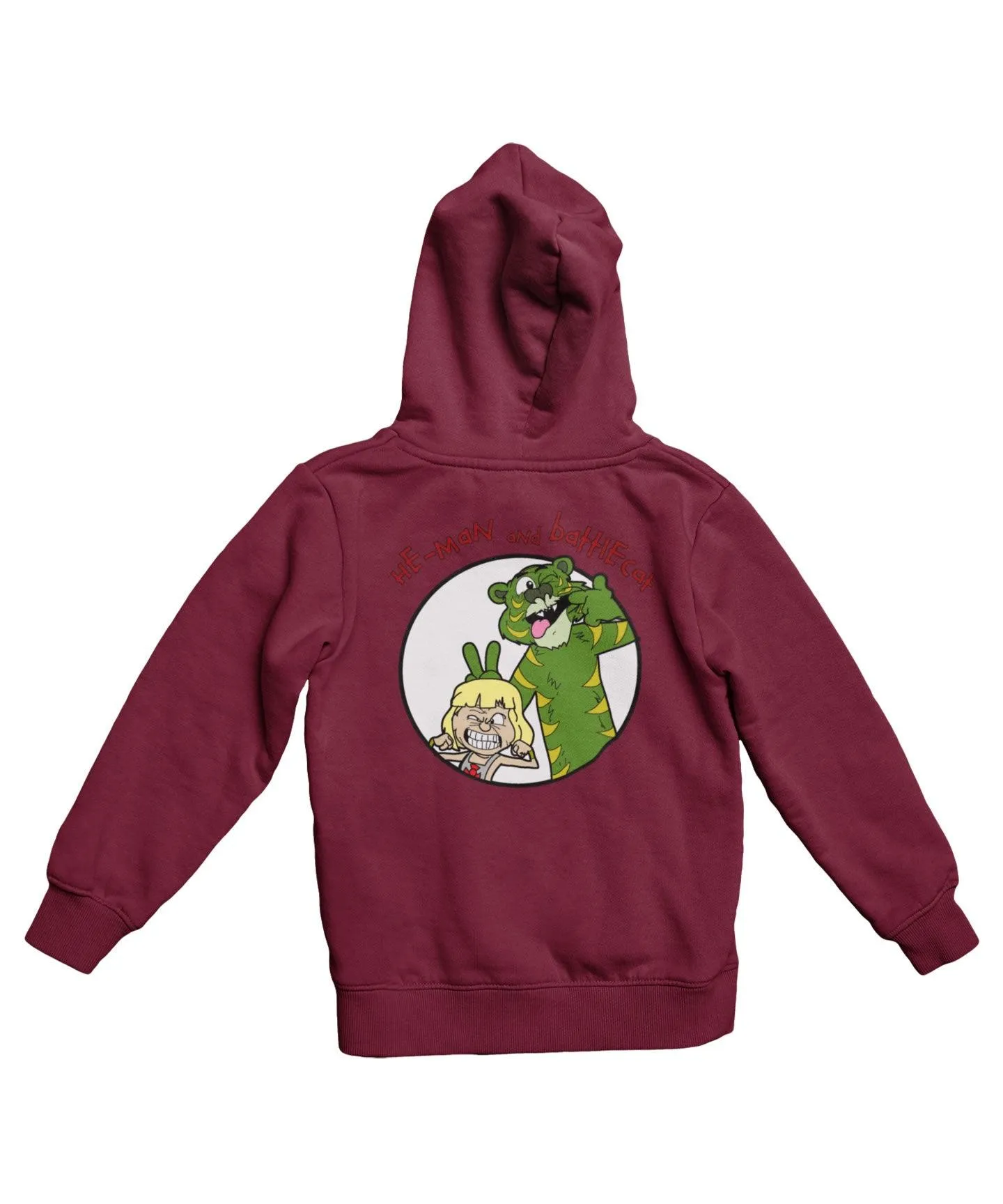 Top Notchy He Man and Battlecat Back Printed Hoodie