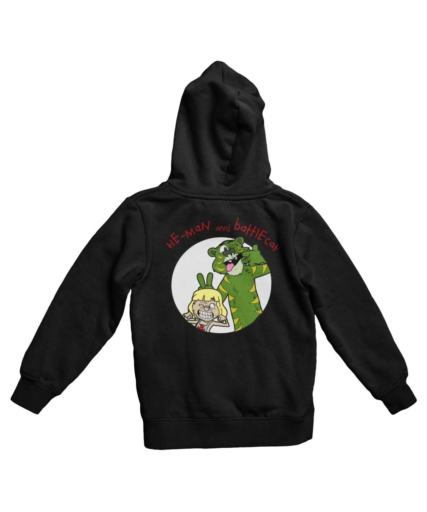 Top Notchy He Man and Battlecat Back Printed Hoodie