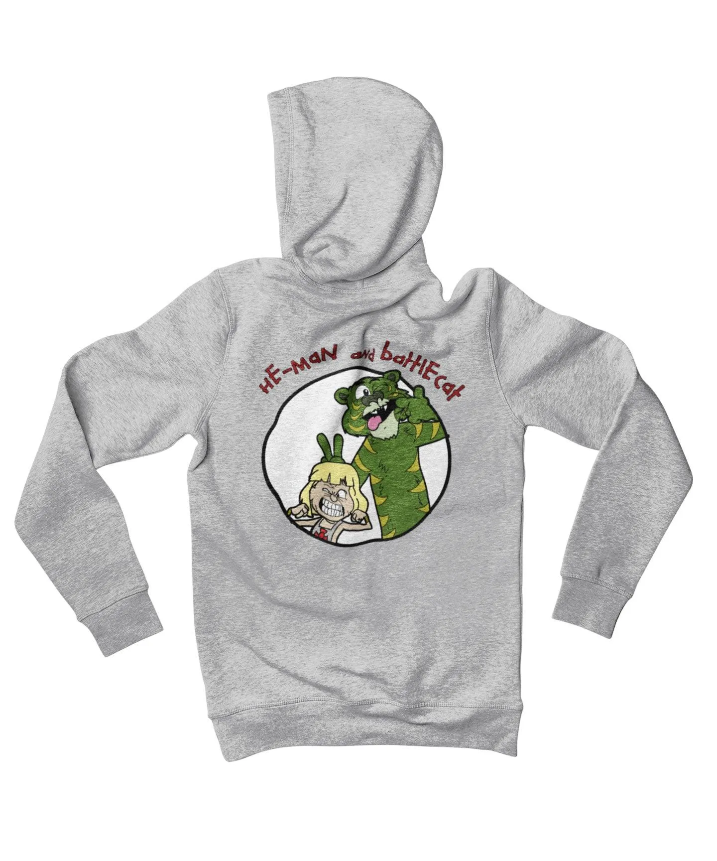 Top Notchy He Man and Battlecat Back Printed Hoodie