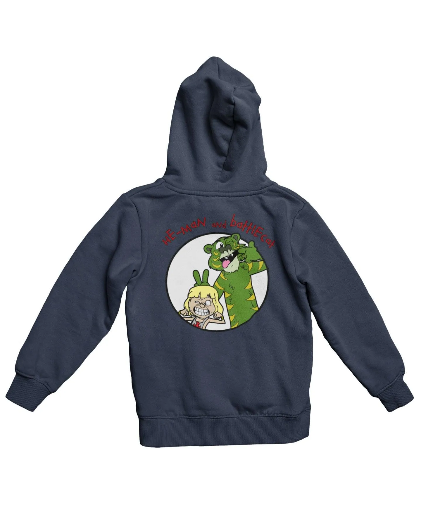 Top Notchy He Man and Battlecat Back Printed Hoodie