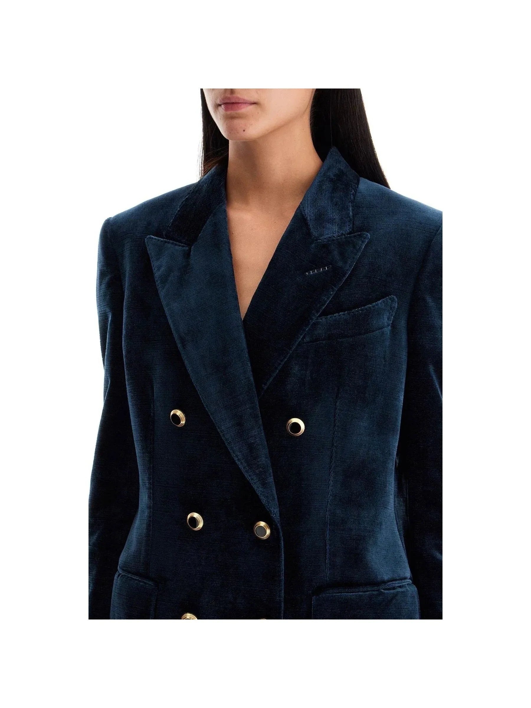 Wallis Velvet Double-Breasted Blazer