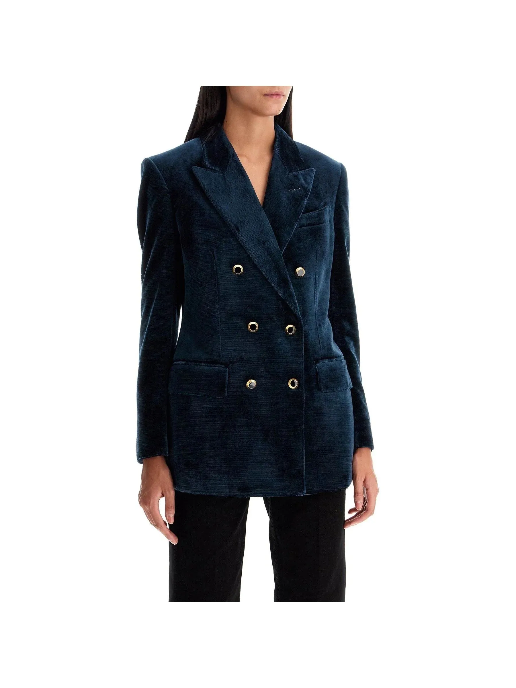 Wallis Velvet Double-Breasted Blazer